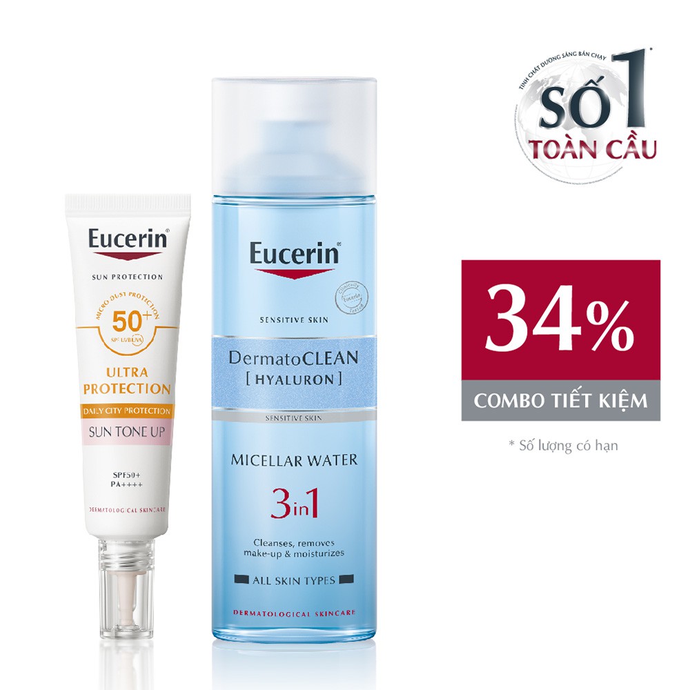 [Tặng Nước Tẩy Trang 339K] Tinh chất chống nắng nâng tông &amp; dưỡng sáng da tức thì Eucerin Sun Tone Up 30ml