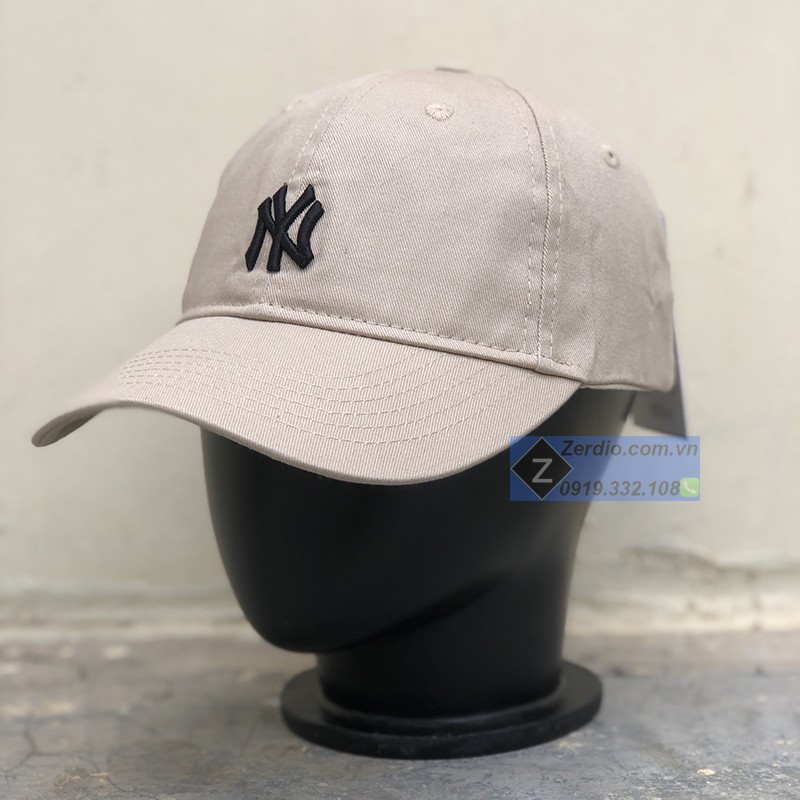 Mũ lưỡi trai Ny Classic form mềm cho nam và nữ màu đen, be full tem tag - M120