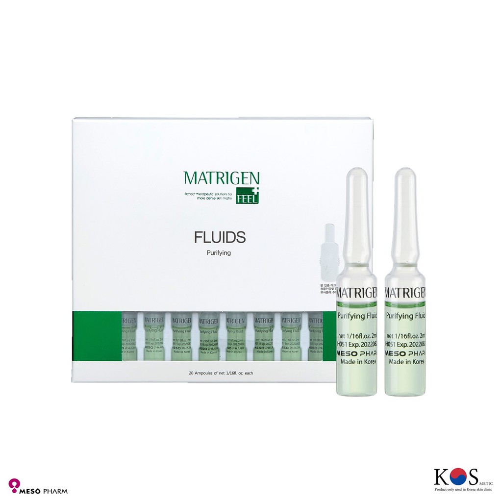 MATRIGEN: PURIFYING FLUID 1 HỘP (Chăm sóc da, bản chất, sức khỏe, huyết thanh, sắc đẹp, chất chăm sóc da, chăm sóc da huyết thanh, chất đẹp, Da mụn / Da viêm / Da quá nhờn)