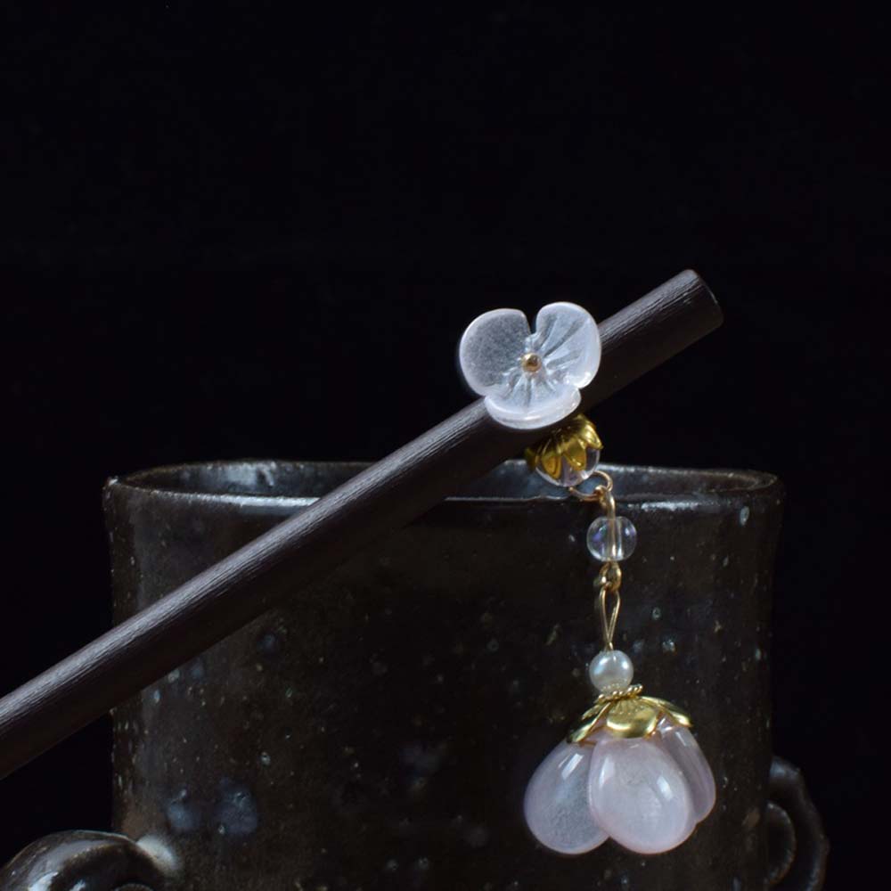 Trâm Cài Tóc Đính Hoa Phối Tua Rua Thời Trang Cổ Điển Cho Nữ