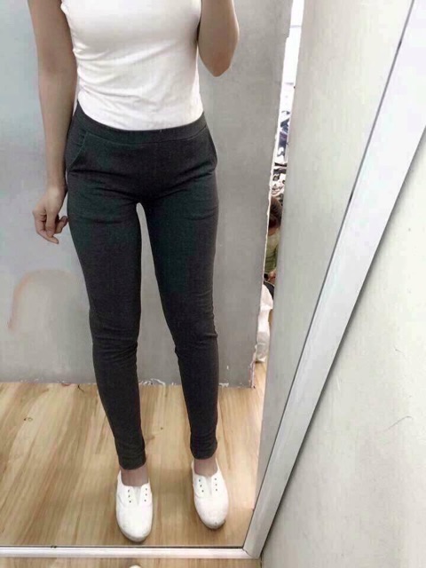 Quần legging 2 túi sâu thun dày dặn form đẹp co dãn thoải mái | BigBuy360 - bigbuy360.vn