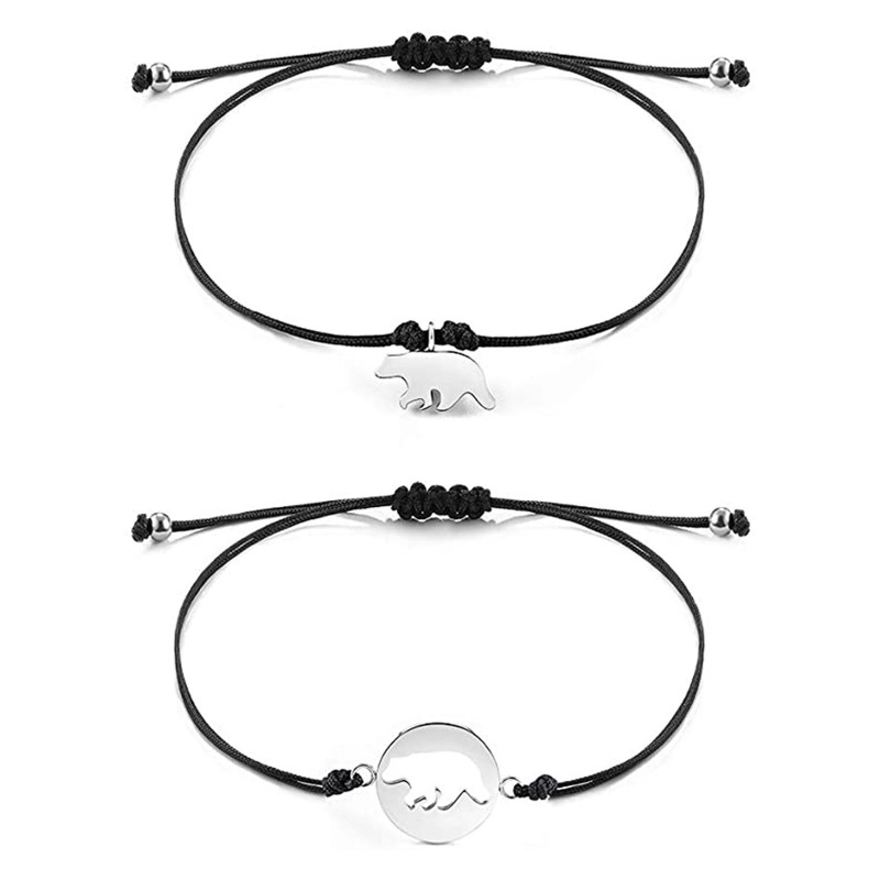 Bộ 2 Vòng Tay Bằng Thép Không Gỉ Thiết Kế Đục Lỗ Phong Cách Âu Mỹ