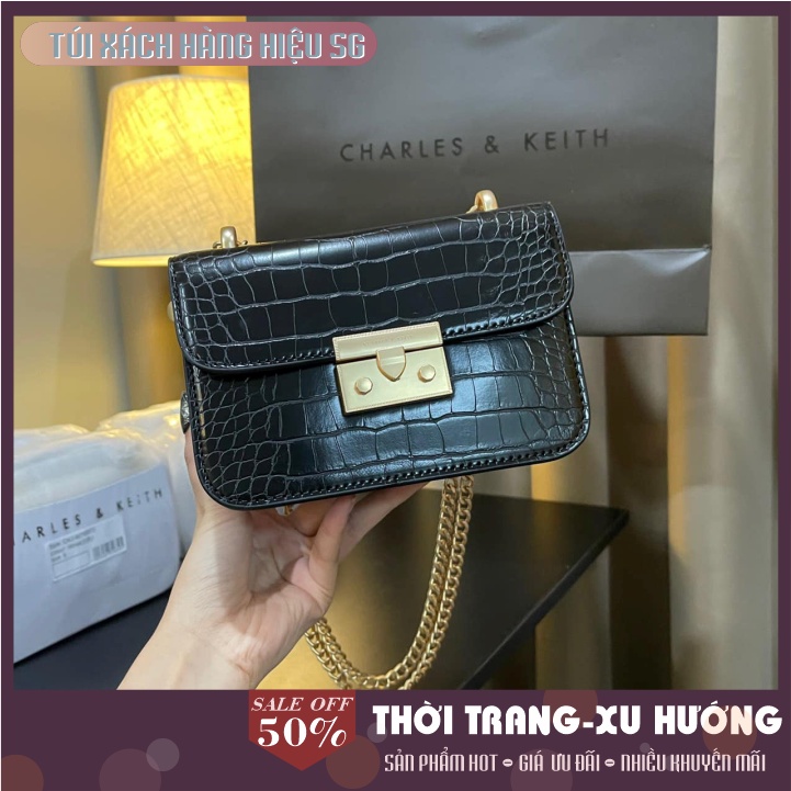 Túi Cnk Nữ Vân Da Rắn Sang Chảnh Cho Lady Công Sở DC2001 Có Dây Gắn Rời