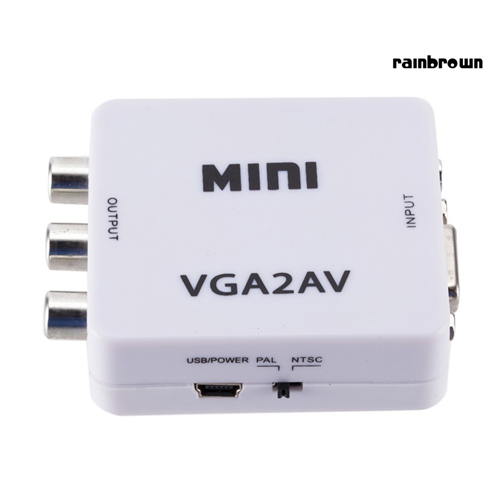 Bộ Chuyển Đổi Âm Thanh / Rxl / 1080p Mini Vga Sang Rca / Av / Cvsb + Phụ Kiện