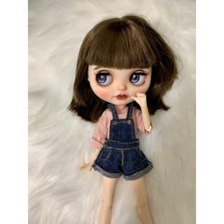 Yếm jean ngắn size blythe,ob,xinyi,barbie