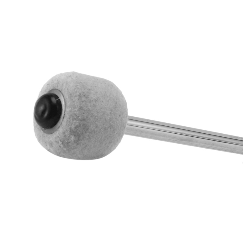Bộ 2 Dùi Trống Bass Bằng Thép Không Gỉ Tay Cầm Màu Trắng