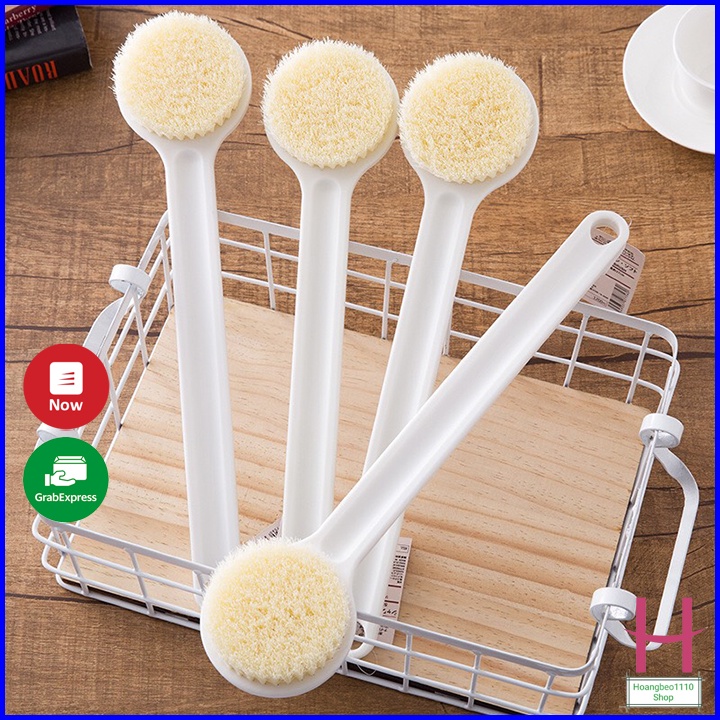 Gậy Tắm Chà Lưng Muji Nhật Bản Có Kèm Hộp Đựng, Cây Bông Tắm Bàn Chải Chà Lưng Có Tay Cầm Tiện Lợi { H }