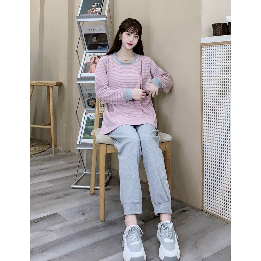 [BAUOI B29] BỘ ĐỒ BẦU NỈ DA CÁ BO GẤU CÓ CHỈNH CHUN THIẾT KẾ TRẺ TRUNG NĂNG ĐỘNG - BỘ BẦU THU ĐÔNG TRƯỚC VÀ SAU SINH