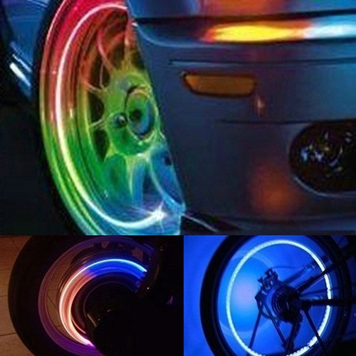 Đèn Led Van Xe Phát Sáng Độc Đáo-Đèn LED gắn van bánh xe khá, xe đạp, tăng cường an toàn