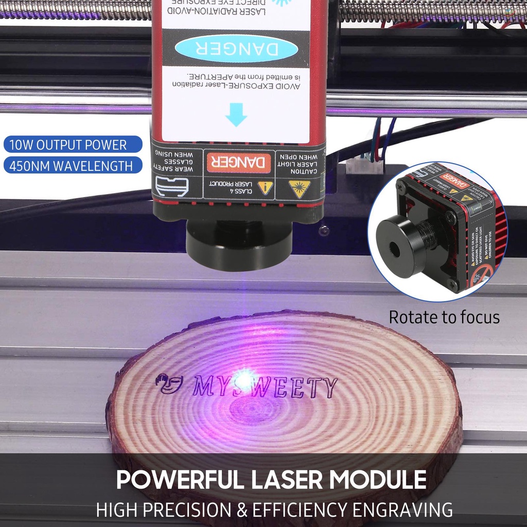 Mô Đun Laser 10W 450nm Có Thể Điều Chỉnh Độ Chính Xác Cao Cho Máy Khắc Gỗ / Da / Acrylic