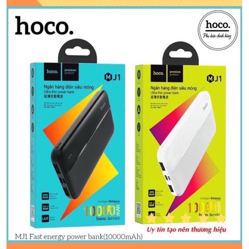 ✅PIN SẠC DỰ PHÒNG HOCO MJ1 FAST ENERGY 10000mAh 2 CỔNG inpUt/Output max 2A - CHÍNH HÃNG