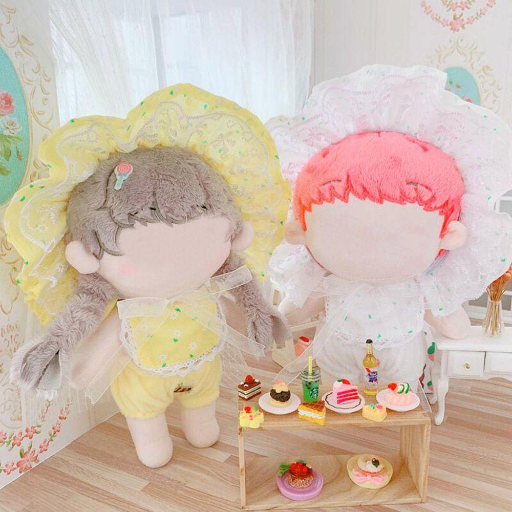 Bộ Đầm + Nón + Yếm + Búp Bê Phối Ren Đáng Yêu Cho Bé Gái