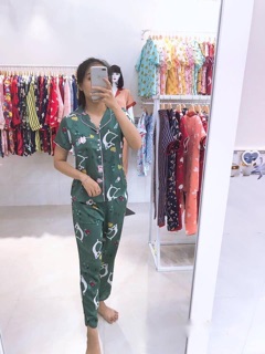 🍒 Pizama lụa satin mẫu Gấu Cherry🍒