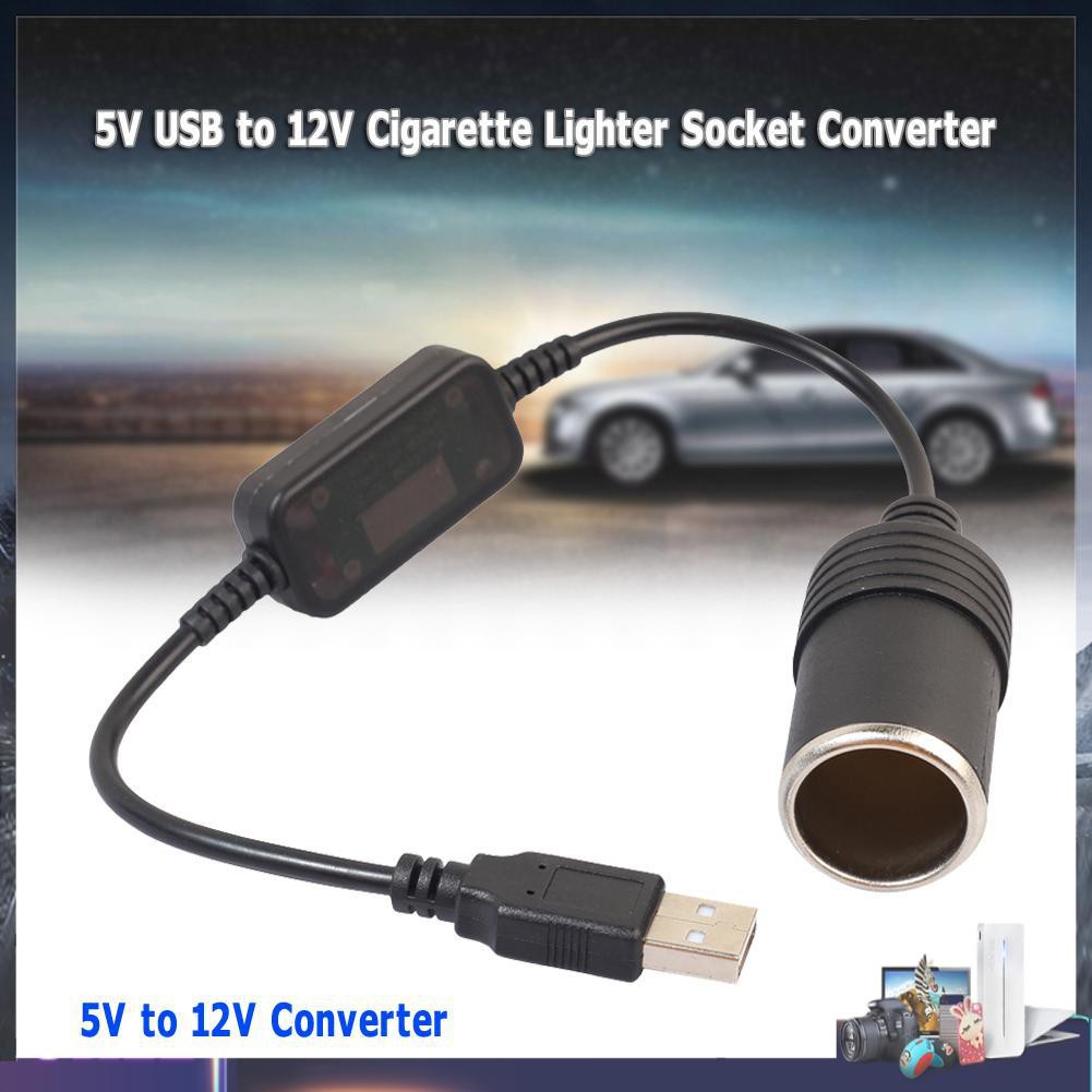 Củ Sạc Chuyển Đổi Từ 5v Usb Male Sang 12v Cho Xe Hơi