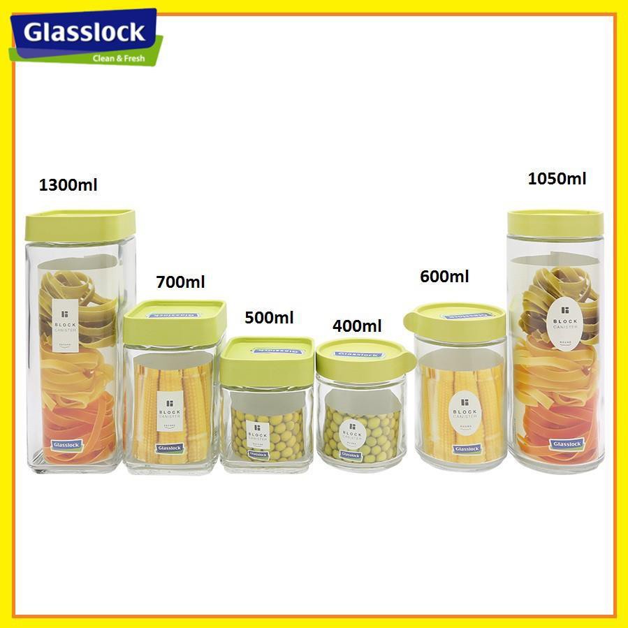 Hũ Đựng Gia Vị Thủy Tinh Glasslock 700ml nắp vặn vuông- IP605