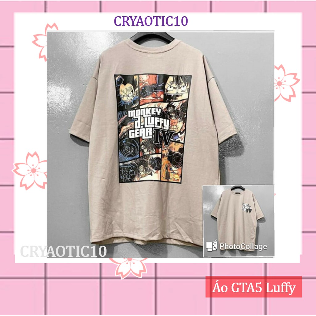 Áo tay lở Monkey Luffy Gear GTA V unisex