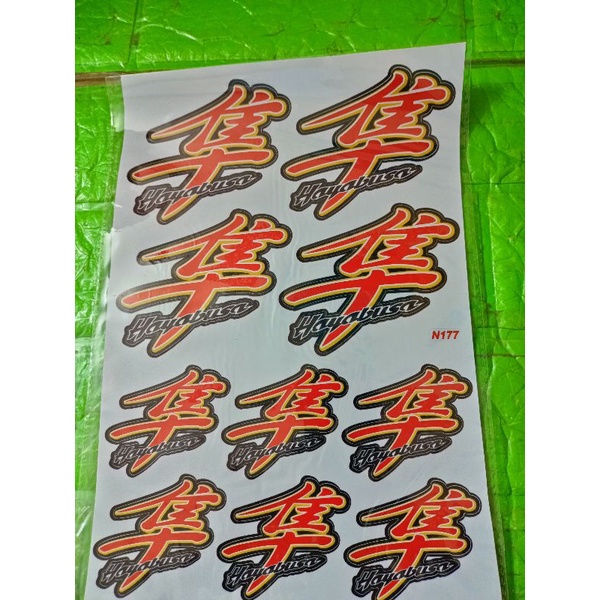Bộ tem dán hayabusa màu đỏ new