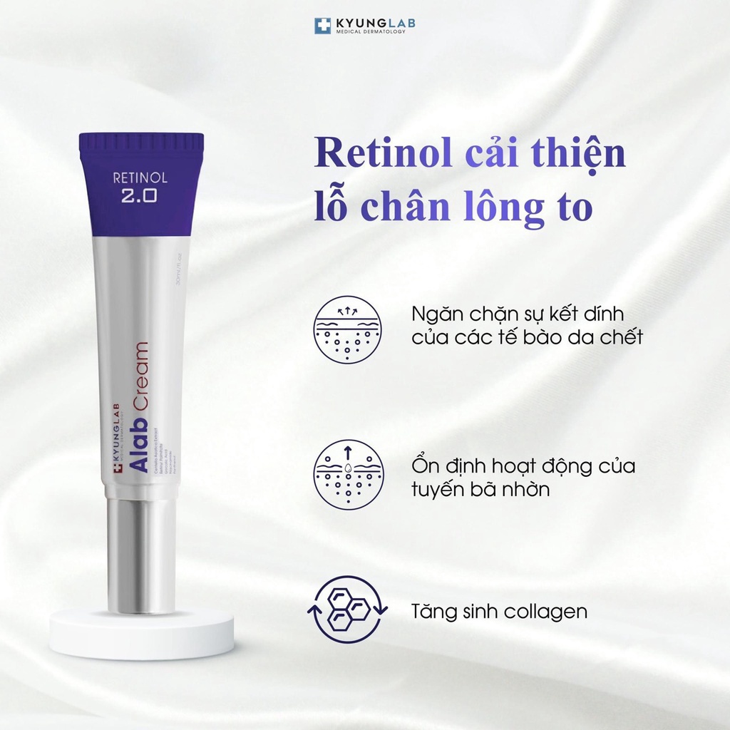 Kem dưỡng thế hệ mới Retinol Alab Cream KyungLab 30ml, phục hồi dưỡng trắng da ngừa mụn
