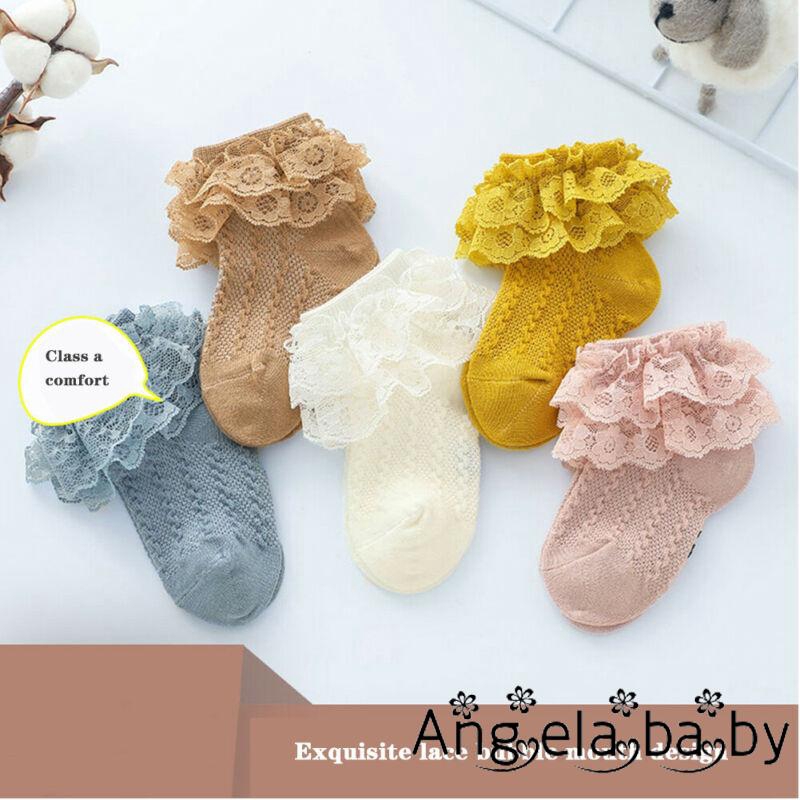 Vớ Cotton Mềm Phối Bèo Ren Xinh Xắn Cho Bé