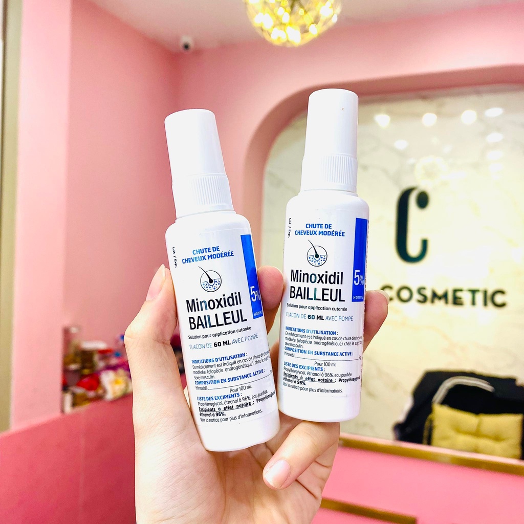 Xịt Dưỡng Kích Thích Mọc Tóc & Giảm Rụng Minoxidil Bailleul 60ml - 5% Homme
