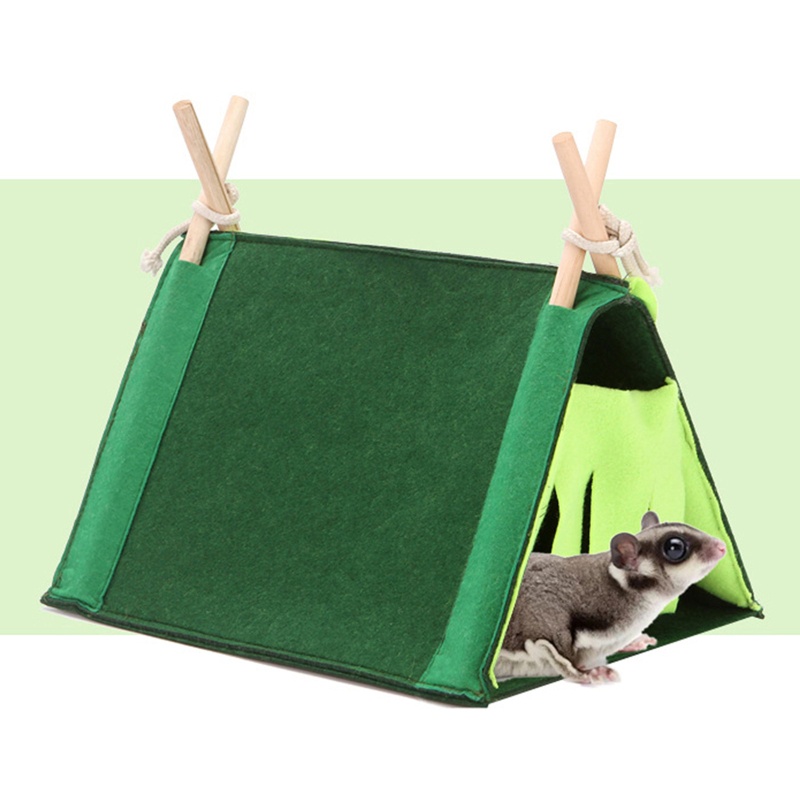 Lều Ngủ Màu Xanh Lá Nhỏ Gọn Bền Bỉ Dễ Lắp Đặt Cho Hamster/Thỏ/Chồn Sương Nhỏ