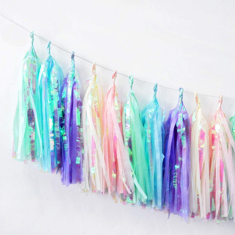 Set 5 Dây Tua Rua Nhiều Màu Trang Trí Tiệc Sinh Nhật
