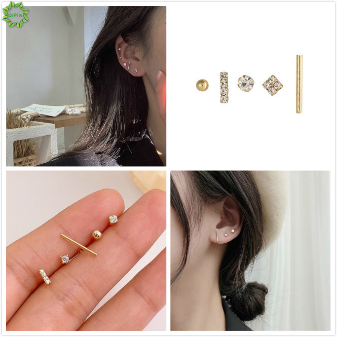 Bộ 5 chiếc bông tai thiết kế đơn giản xinh xắn sành điệu