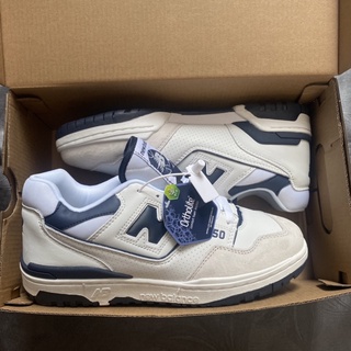 Giày Sneaker NB.550 Trắng Viền xanh Than cao cấp fullboxbill tặng kèm hộp bảo vệ