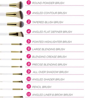 Bộ Cọ BH Cosmetics White Studded Elegance 12 Cây