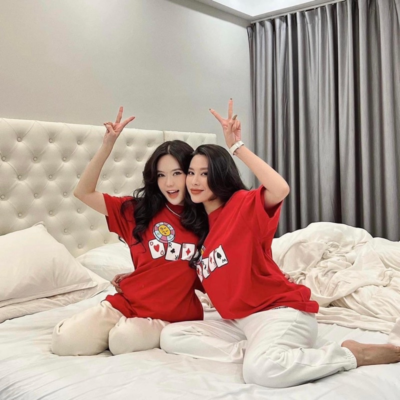 Áo phông tay lỡ 4 quân bài TTA588