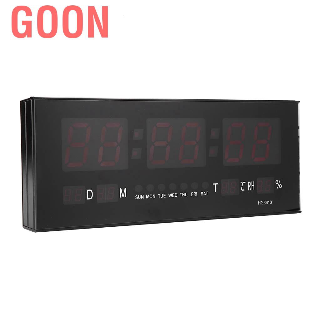 GOON Đồng Hồ Báo Thức Điện Tử Có Đèn Led Hiển Thị Nhiệt Độ 12 / 24h