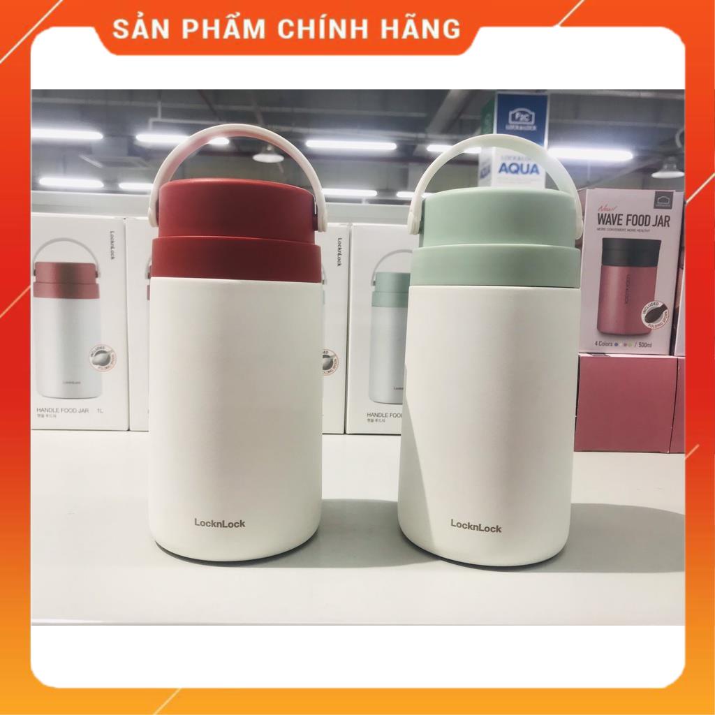 Bộ hộp cơm giữ nhiệt đựng thức ăn kèm muỗng Lock&Lock Handle Food Jar 700ml LHC8043- #GiadungnhaViet88