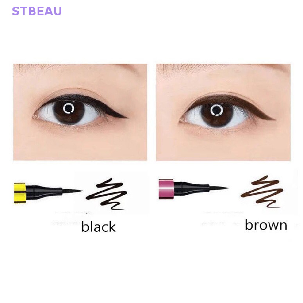 Bút Kẻ Mắt Nước Nhanh Khô Kháng Nước Lâu Trôi Thiết Kế Vỏ Màu Vàng Đồng Thời Trang