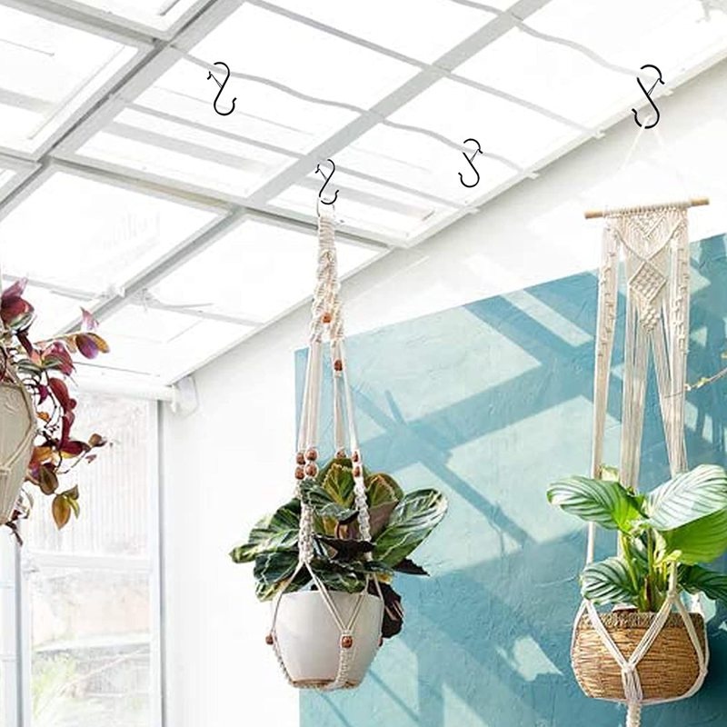 Móc Treo Quần Áo Hình Chữ S Bằng Kim Loại Chống Gió An Toàn Cho Nhà Bếp Phòng Tắm