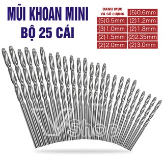Bộ mũi khoan mini 25 cái