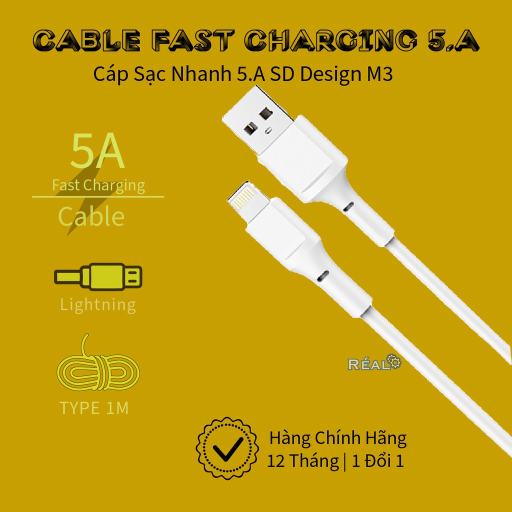 Cáp Sạc Nhanh M3 SD giành cho iphone 8/x/11/12/13 Chính hãng bảo hành - 1 đổi 1