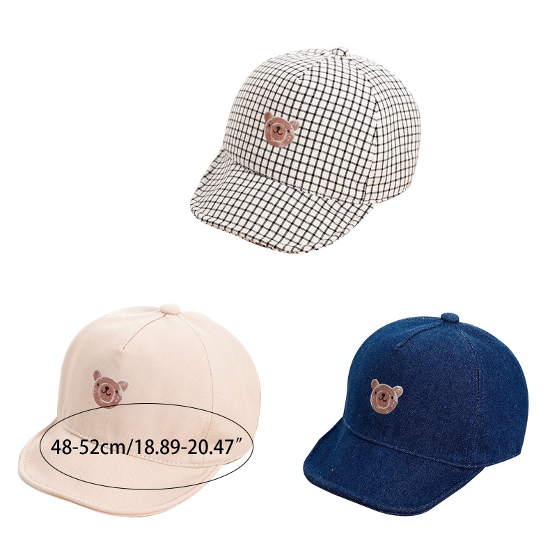Mũ Lưỡi Trai Cotton Mềm Mại In Họa Tiết Gấu Đáng Yêu Thời Trang Xuân Hè Cho Bé Trai Và Gái