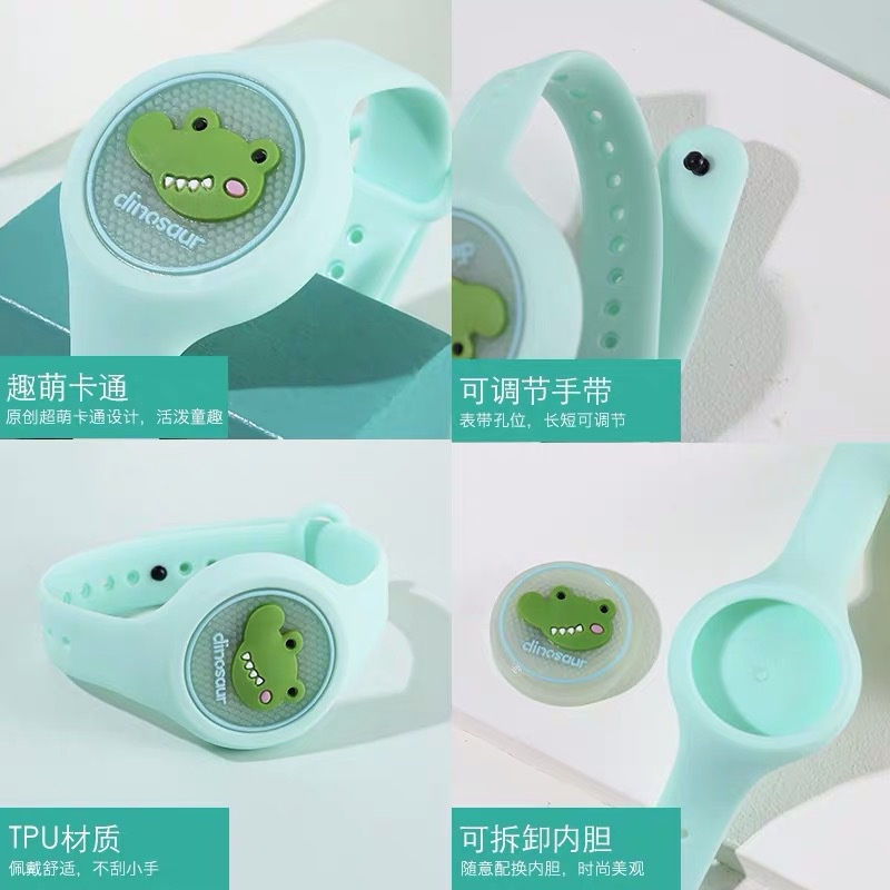 Dây đồng hồ đeo tay chống muỗi có đèn LED phát sáng cho bé