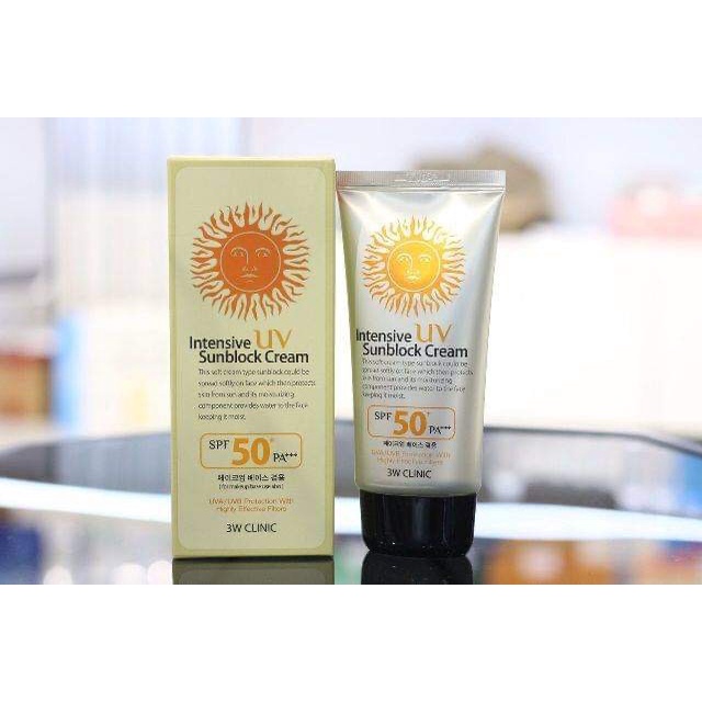 Kem chống nắng 3w clinic Intesive UV Sunblock cream  SPF 50+PA+++