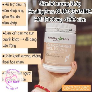 Viên Bổ Khớp Glucosamin HCL 1500mg Healthy Care, Lọ 400 Viên