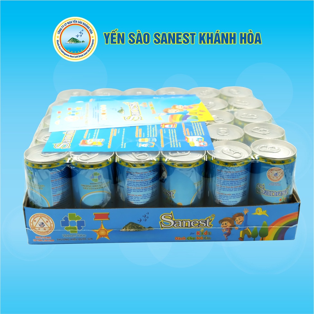 Nước Yến sào Khánh Hòa Sanest Kids đóng lon -0162