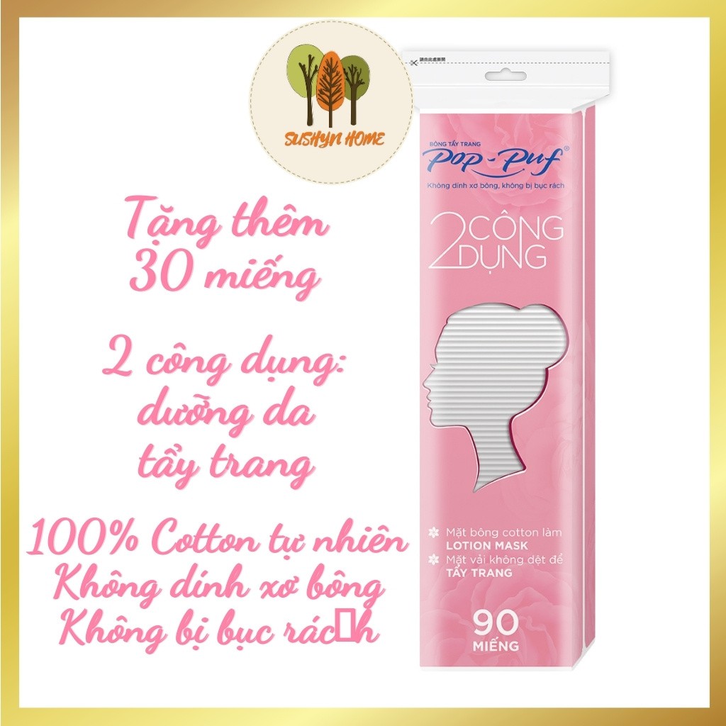 Bông Tẩy TrangBông Trang Điểm 100% Cotton2 Công dụng Tẩy Trang và Dưỡng Da