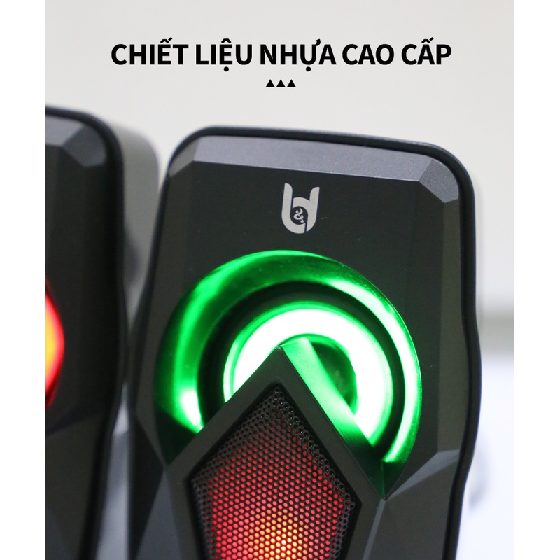 Loa vi tính B Y BD-110, USB hiệu ứng LED RGB bảo hành 12 tháng.