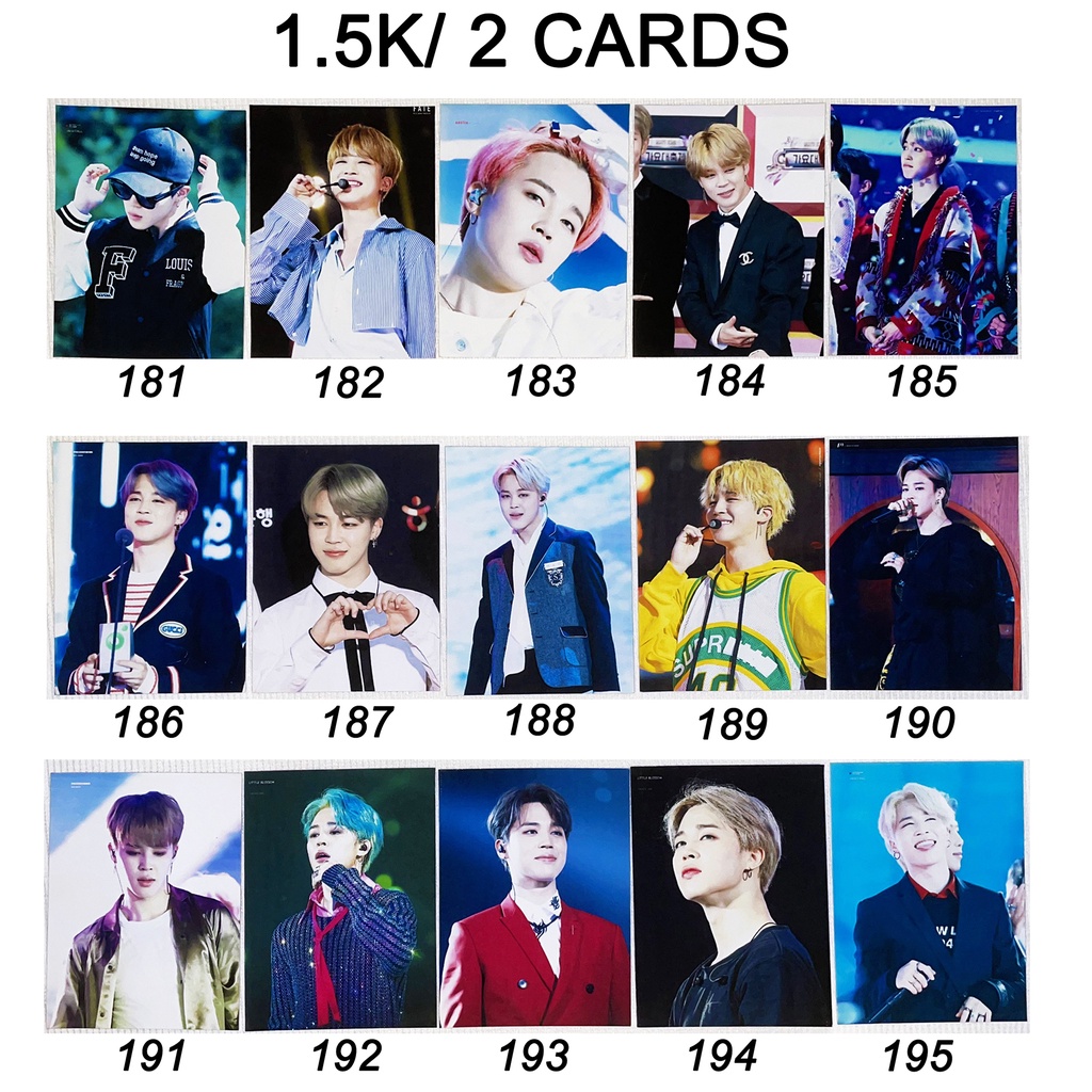 Sale set card JIMIN BTS 2