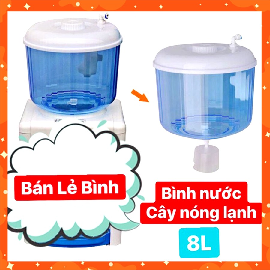Bình úp cây nước nóng lạnh Phao Chống Tràn  Có đầu lấy nước trực tiếp từ máy lọc nước Thế hệ mới 2020