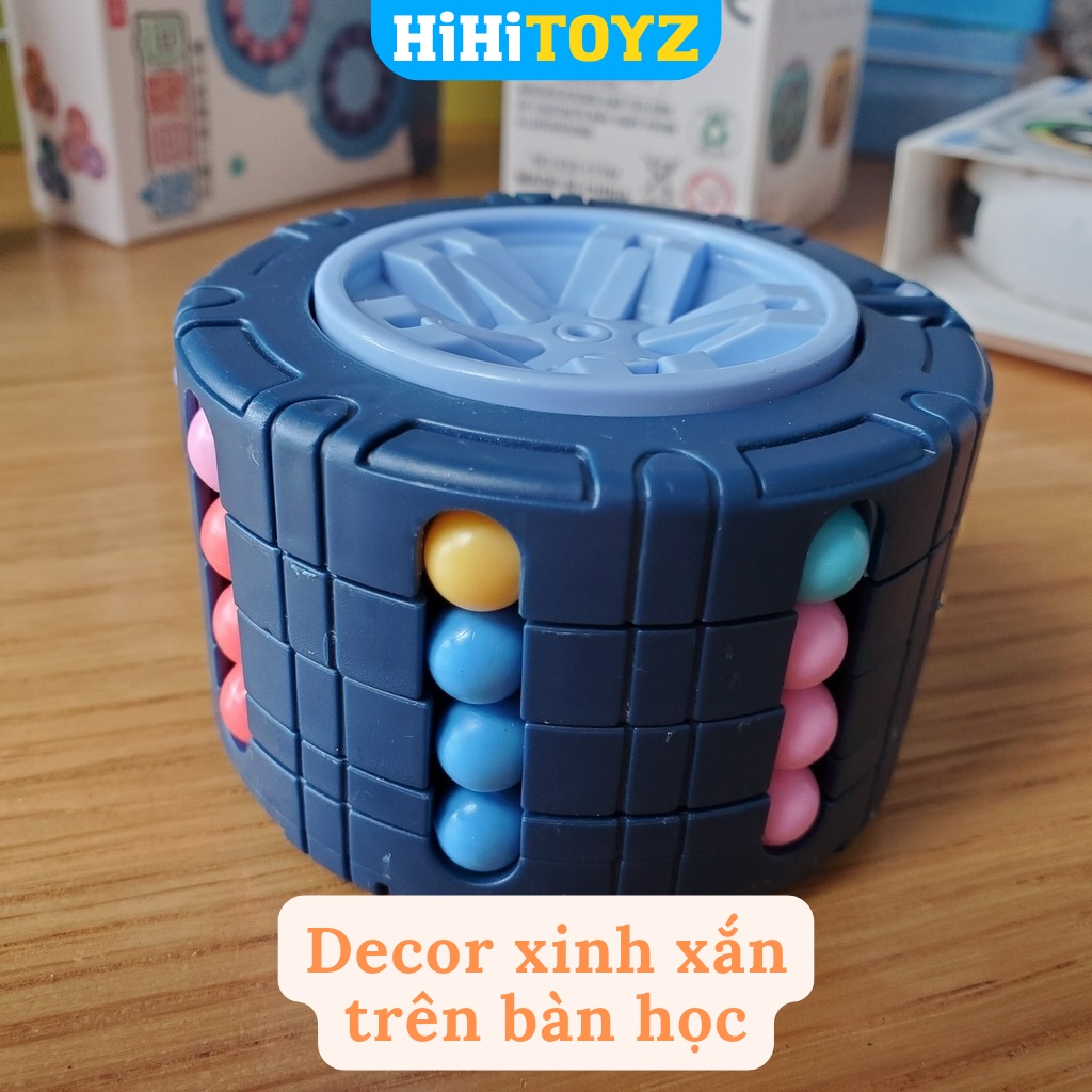 Rubik Hạt Đậu Biến Thể Hình Bánh Xe - Rubik Magic Bean Spinner Con Quay Đồ Chơi Rèn Luyện Trí Tuệ Cho Bé