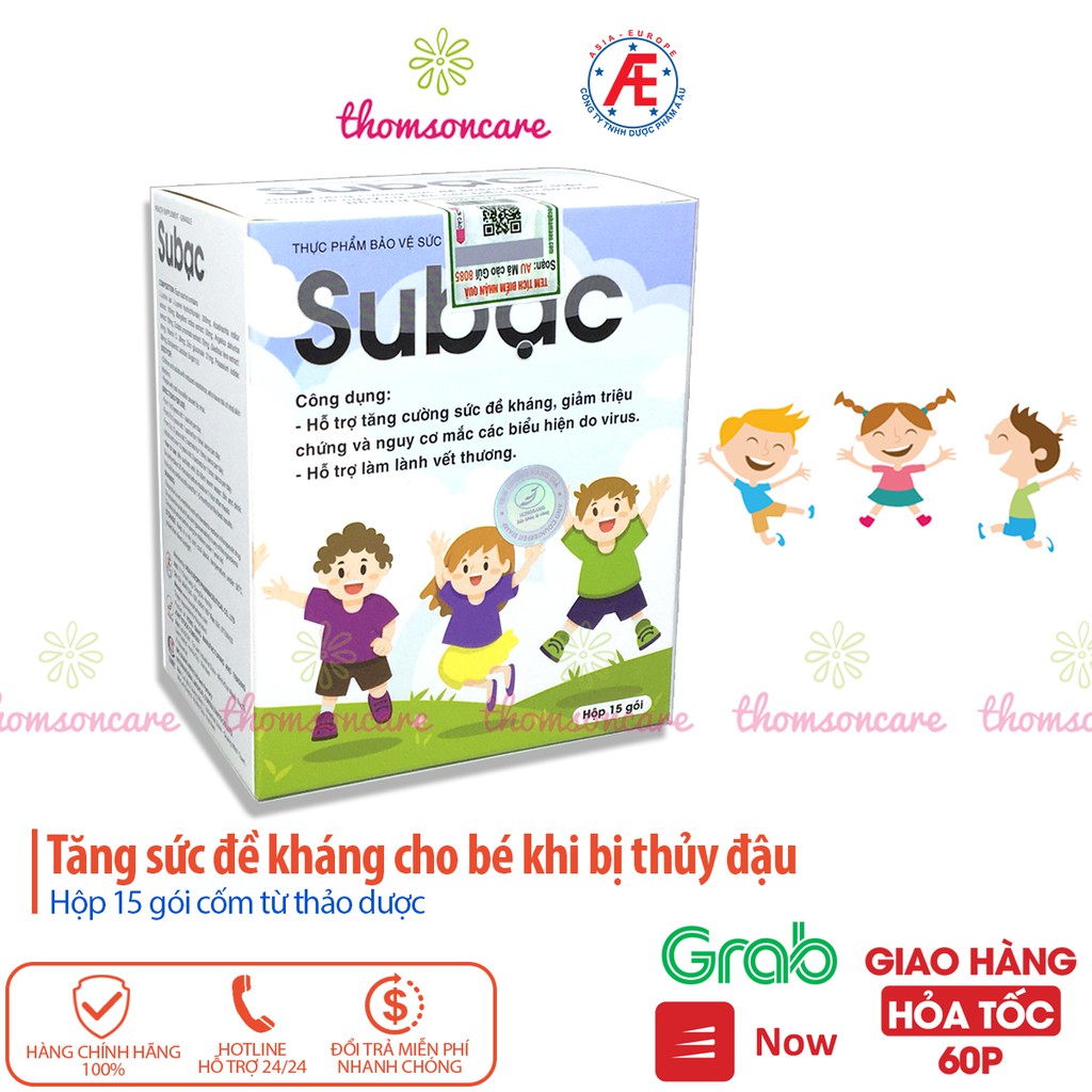 Cốm Su bạc - tăng cường sức đề kháng cho trẻ - Subac tăng miễn dịch cho bé từ lysine, cao lá xoài, vitamin C