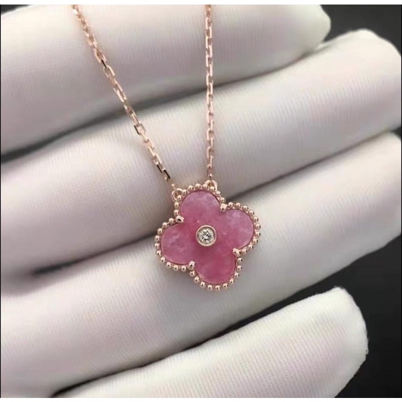 Vòng cổ 4 lá siêu cấp hot hit màu hồng