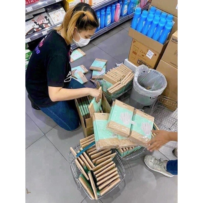 Găng tay tẩy tế bào chết Waston Thái Lan, bao tay waston