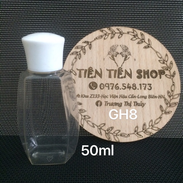 Chai nhựa lục giác trong 50ml